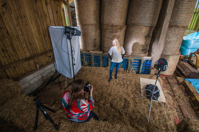 Behind the Scenes at a Fashion Shoot in a Barn for Barnett Photo Studio