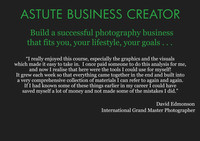 Logo and Description of Astute Business Creator Course by Barnett Photo Studio