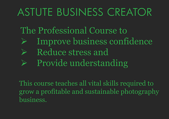 Astute Business Creator Course