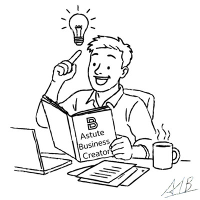 Carton promoting Astute Business Creator Course