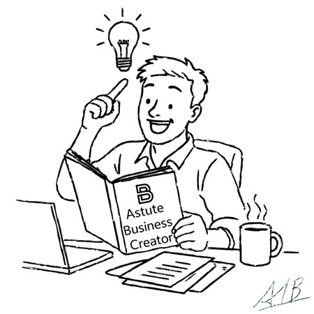 Carton promoting Astute Business Creator Course