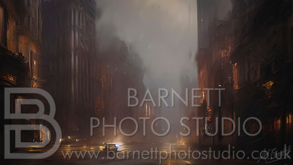 Digital Artwork Fog In The Evening