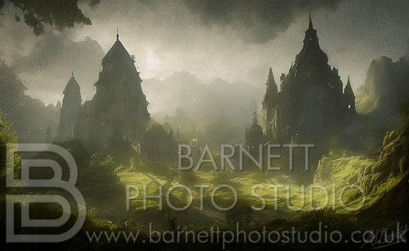 Digital Artwork - The Vale of The Two Temples
