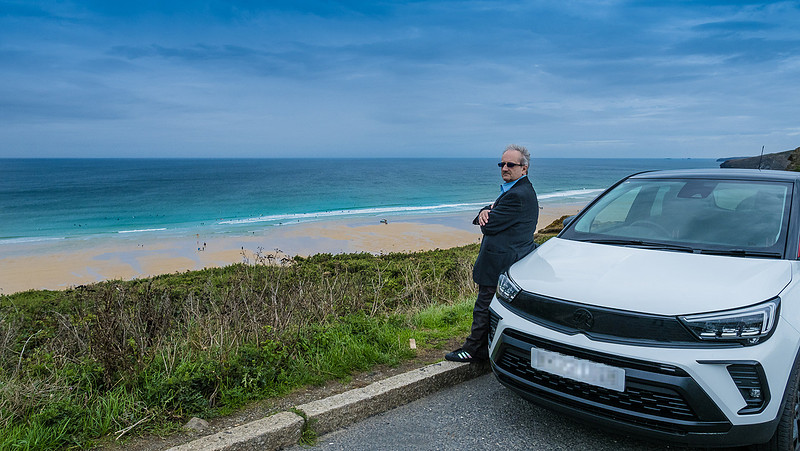 Adrian I Barnett - Photographer and Filmmaker overlooking a beach in Cornwall